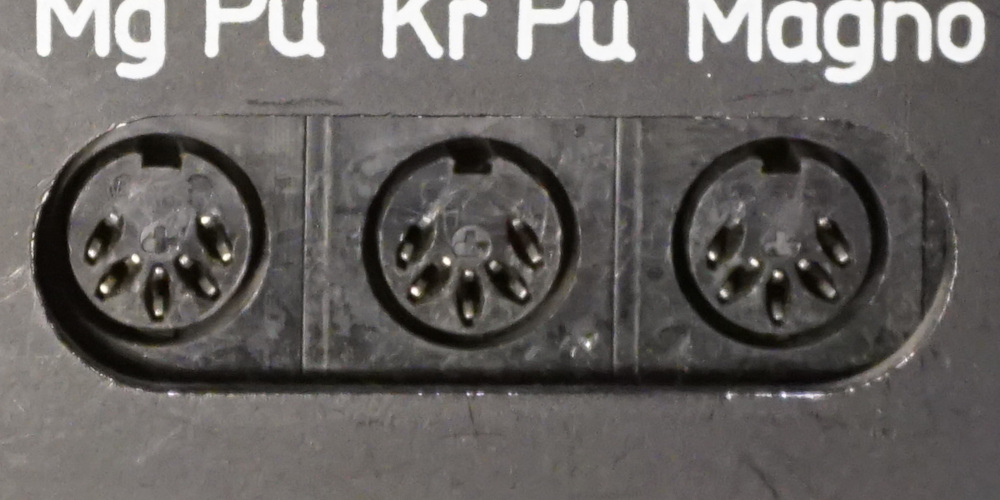 Three DIN sockets