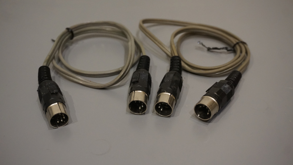 Two home made DIN interconnects, identical in appearance