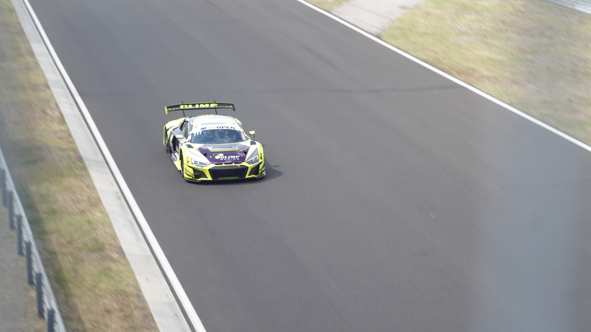 GT racecar on a racetrack